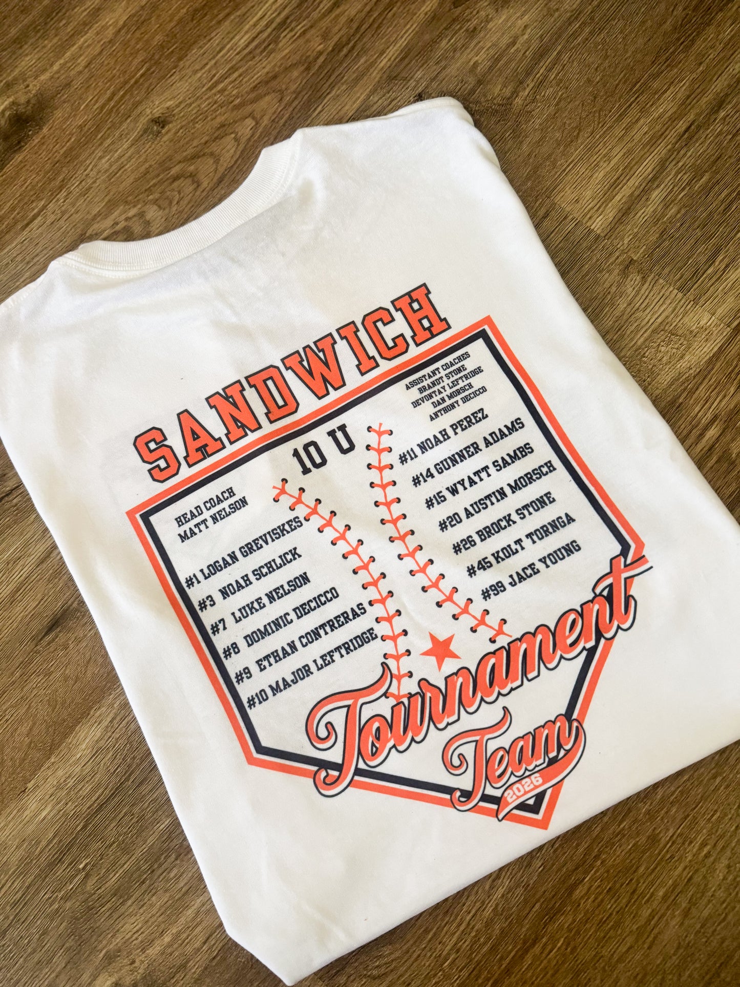 Sandwich 10U Roster
