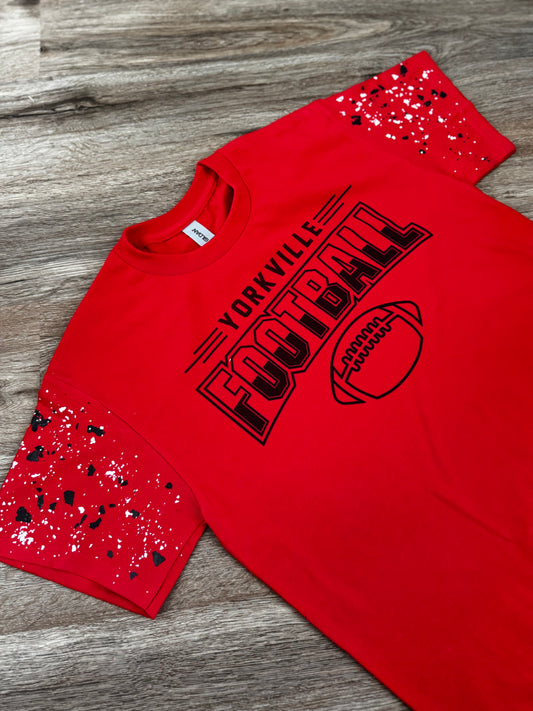 Custom Town Football Confetti Sleeve Shirt Adult