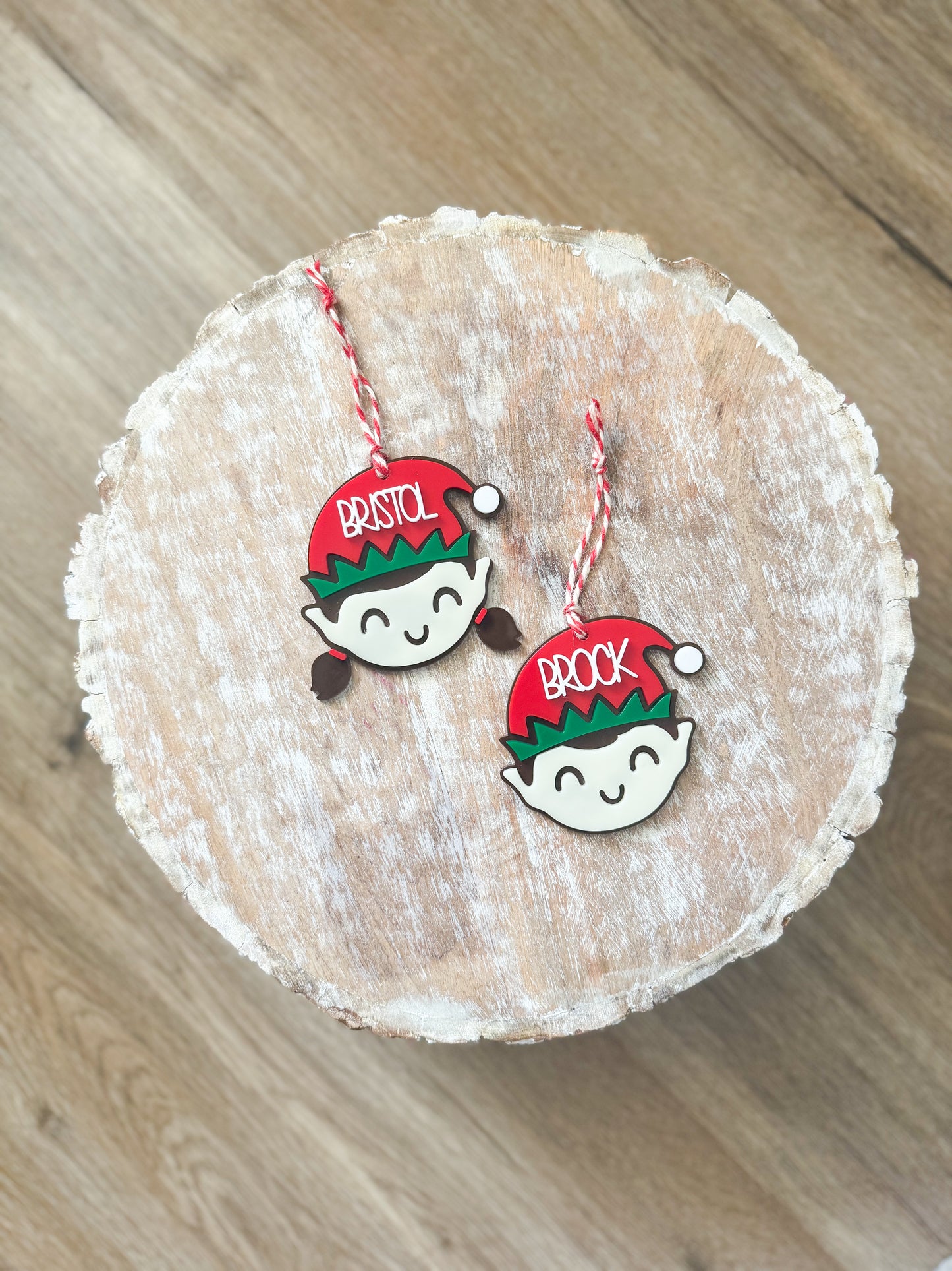 Personalized Elf Ornament