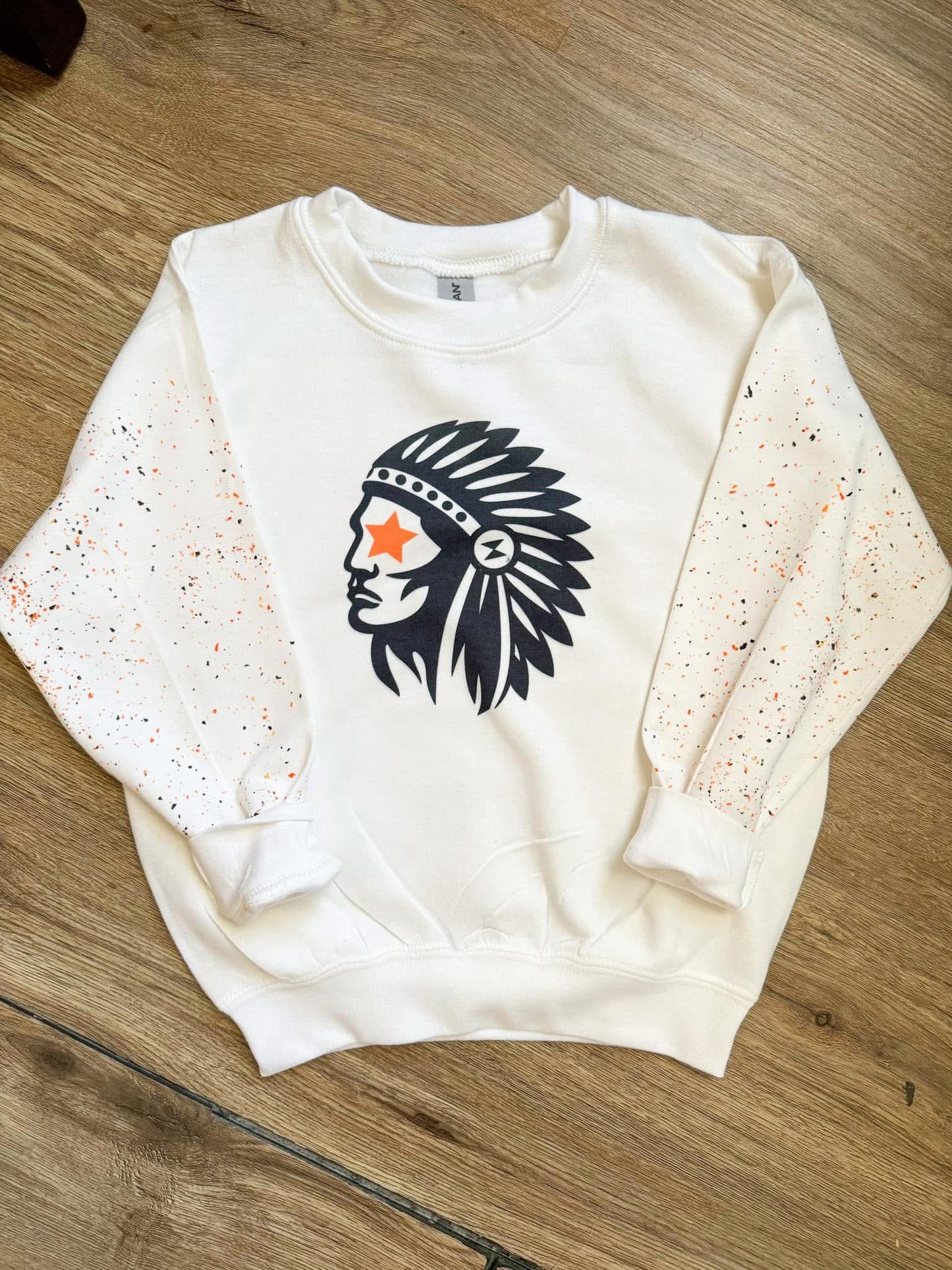 Youth logo confetti sleeve HOODIE