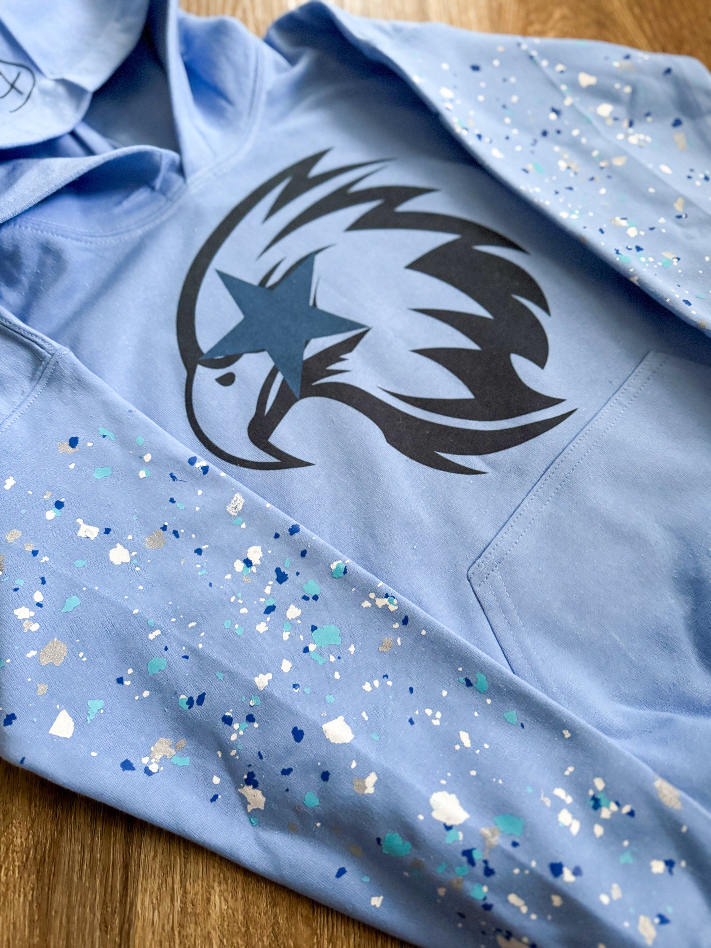 Youth logo confetti sleeve HOODIE