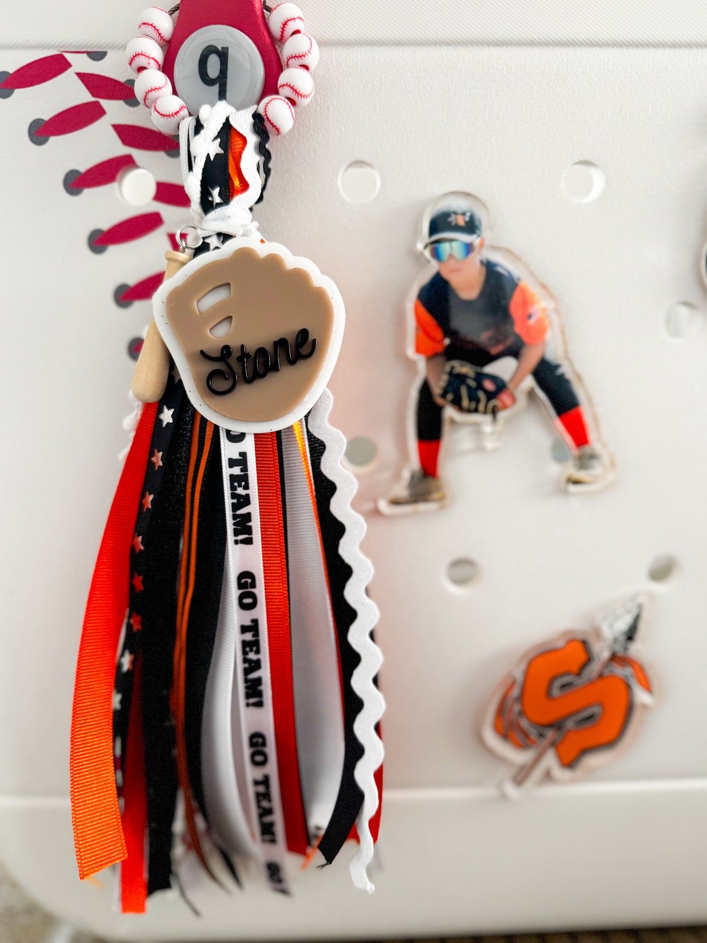 Baseball tassel & charm