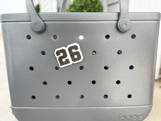 Glitter Number Charm