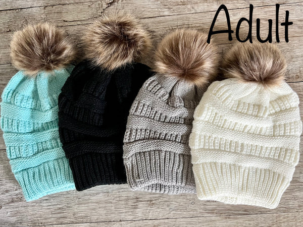 Adult Pom beanie